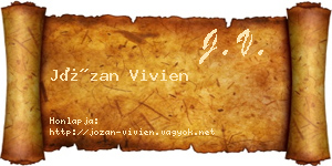 Józan Vivien névjegykártya