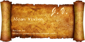 Józan Vivien névjegykártya
