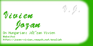 vivien jozan business card